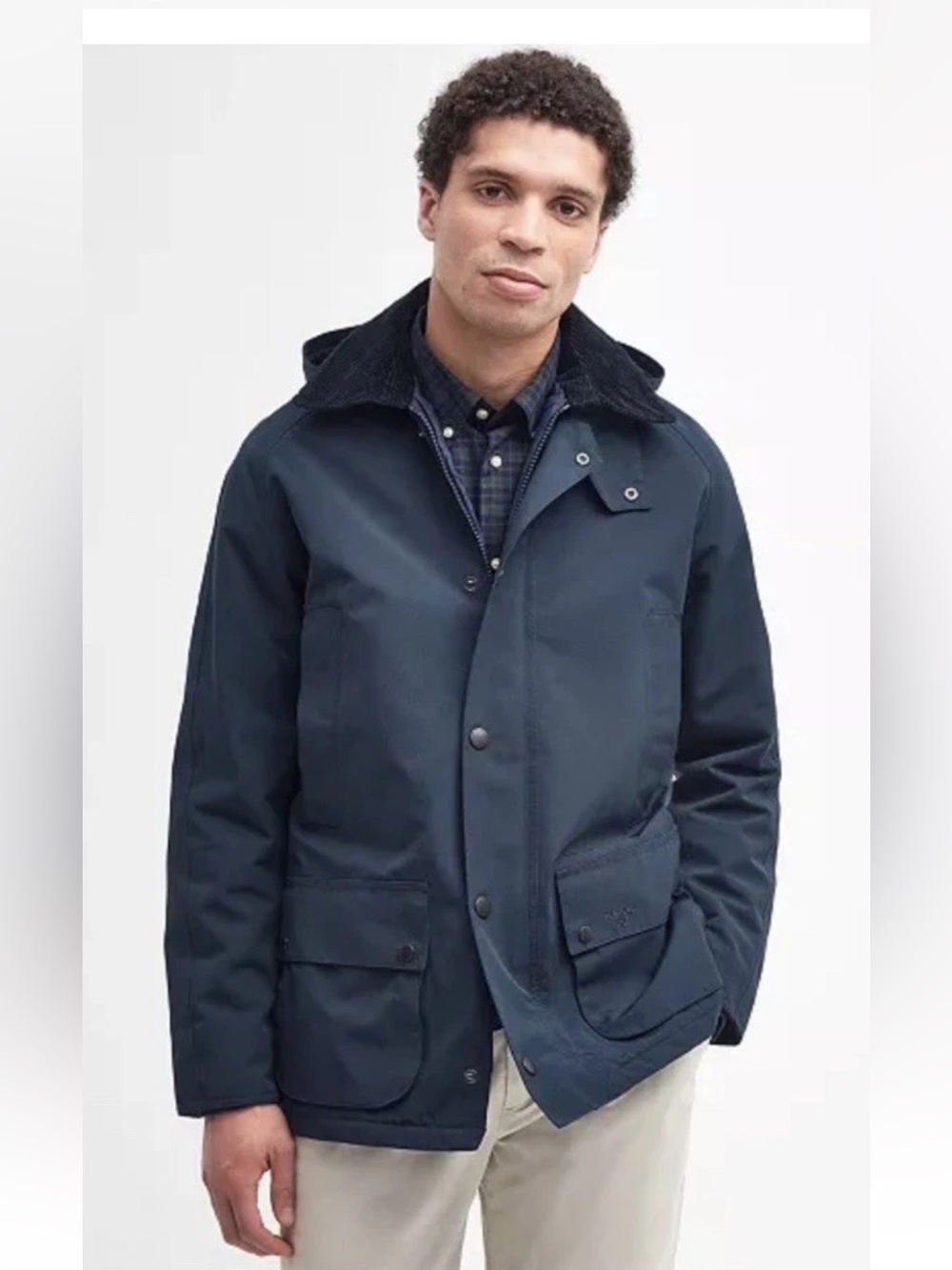 $475 NWT New BARBOUR Ashby Waterproof Winter Jacket Mens Size Small Navy Blue